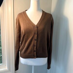 Brandy Melville John Galt Billie Cardigan: Chestnut, “One Size Fits Most” (XS-M)